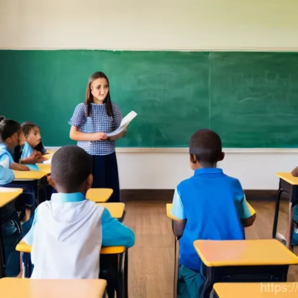 중학교 글로벌 교육 비교 - A vibrant split image portraying two distinct educational environments. On one side, a traditional c...