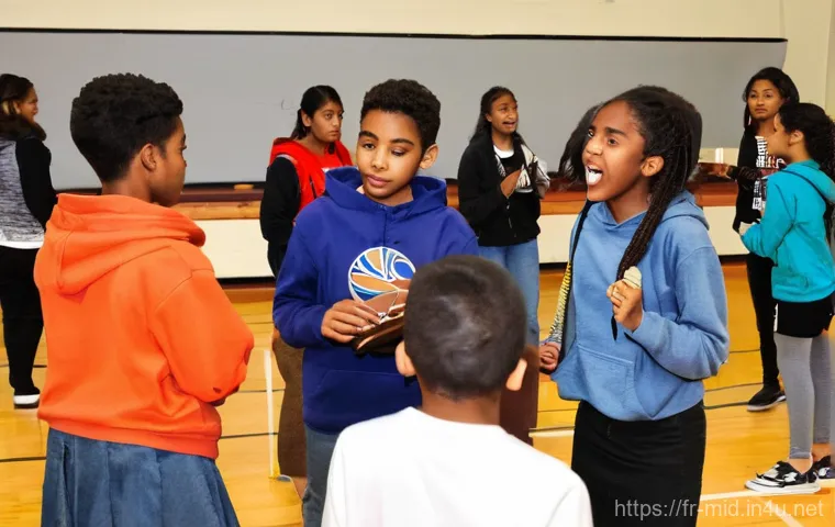 중학교 글로벌 교육 비교 - A vibrant split image portraying two distinct educational environments. On one side, a traditional c...